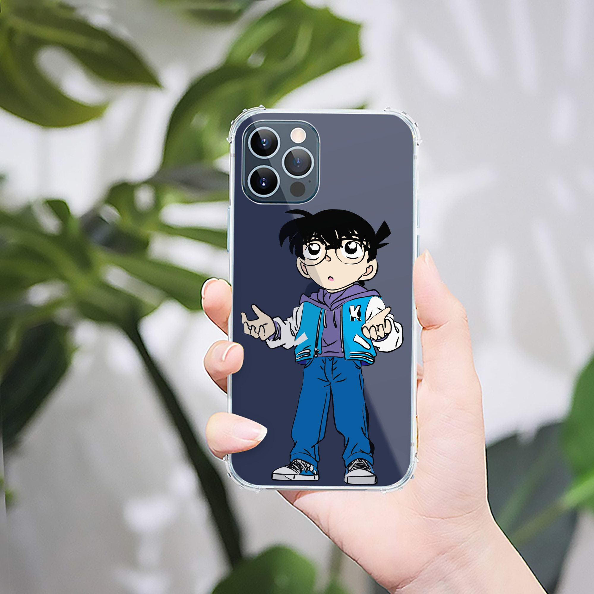 （画像用） 名探偵コナン 江戸川 コナン Detective Conan Conan Edogawa 【iPhone 12シリーズ対応】透明スマホケース（クリアソフトケース）